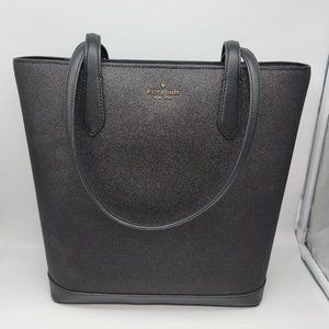 Kate Spade Tinsel Glitter Fabric Tote K9338 Black